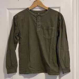 GAP Dark Green Henley Shirt